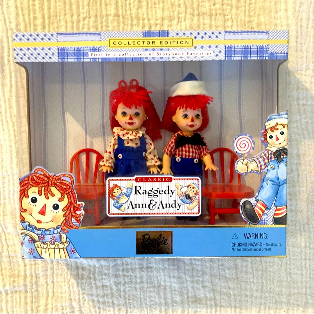 Raggedy Ann & Andy Collectible Barbies - In Box